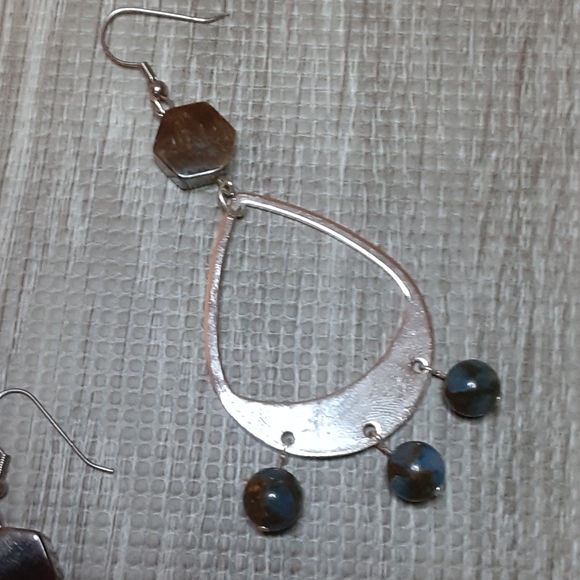 NWT Tigers Eye & Impression Jasper Sterling Silver - Picture 5 of 12